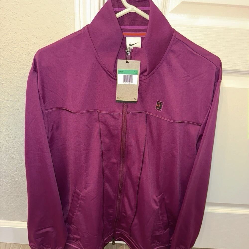 Nike Court Challenge Tennis Jacket Raspberry Rose Purple Mens Sz S FN7396-610